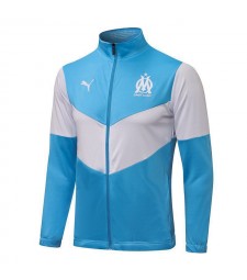 Olympique de Marseille Blue-White Men's Football Jacket Soccer Tracksuit 2021-2022