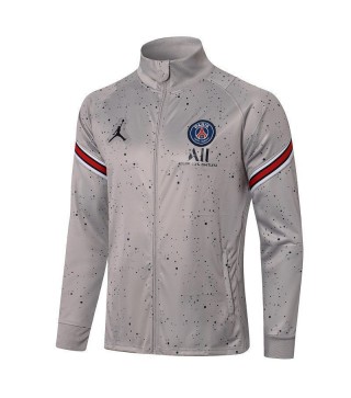 Jordan Paris Saint-Germain Gray Men's Football Jacket Soccer Tracksuit 2021-2022