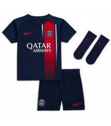 Paris Saint-Germain Home Kids Kits Soccer Jerseys Football Shirts Children Uniforms 2023-2024