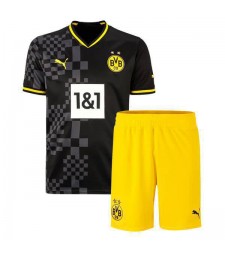 Borussia Dortmund Kids Away Kits Soccer Jersey Youth Football Shirts Child Uniforms 2022-2023