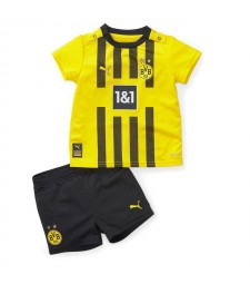 Borussia Dortmund Kids Home Kits Soccer Jersey Youth Football Shirts Child Uniforms 2022-2023