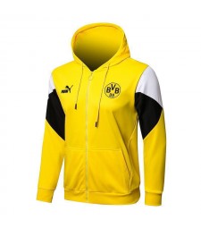 Borussia Dortmund Yellow Men's Football Hooded Jacket Soccer Tracksuit 2021-2022