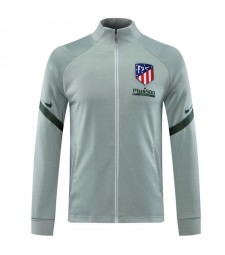 Atletico Madrid Gray Soccer Jacket Men's Football Tracksuit 2021-2022