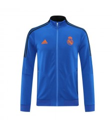 Real Madrid Blue Soccer Jacket Men's Football Tracksuit Training 2021-2022