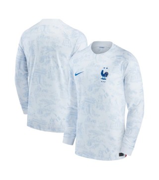 France Away Long Sleeve Soccer Jersey Football Clothes Uniforms World Cup Qatar 2022