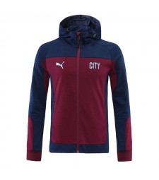 Manchester City Red Soccer Hoodie Jacket Men's Football Tracksuit Training 2021-2022