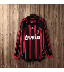 AC Milan Retro Long Sleeve Home Soccer Jerseys Mens Football Shirts Uniforms 2006