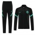 Inter Milan Black Green Soccer Jacket Men's Football Tracksuit Training 2021-2022