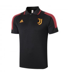 Juventus Soccer Jerseys Black Golden Logo Football Polo Uniform 2021-2022