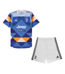 Juventus Fourth Kids Mini Kit Soccer Jersey Youth Football Shirts Children Uniform 2022-2023