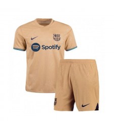 Barcelona Away Kids Kits Football Shirts  Soccer jerseys Children Uniforms 2022-2023
