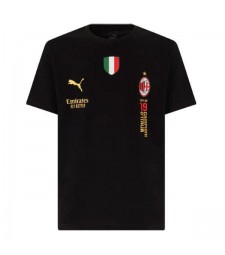 AC Milan 19 Champion Black Soccer Jerseys Mens Football Shirt 2022-2023